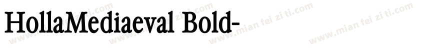 HollaMediaeval Bold字体转换